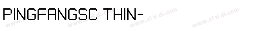 pingfangsc thin字体转换